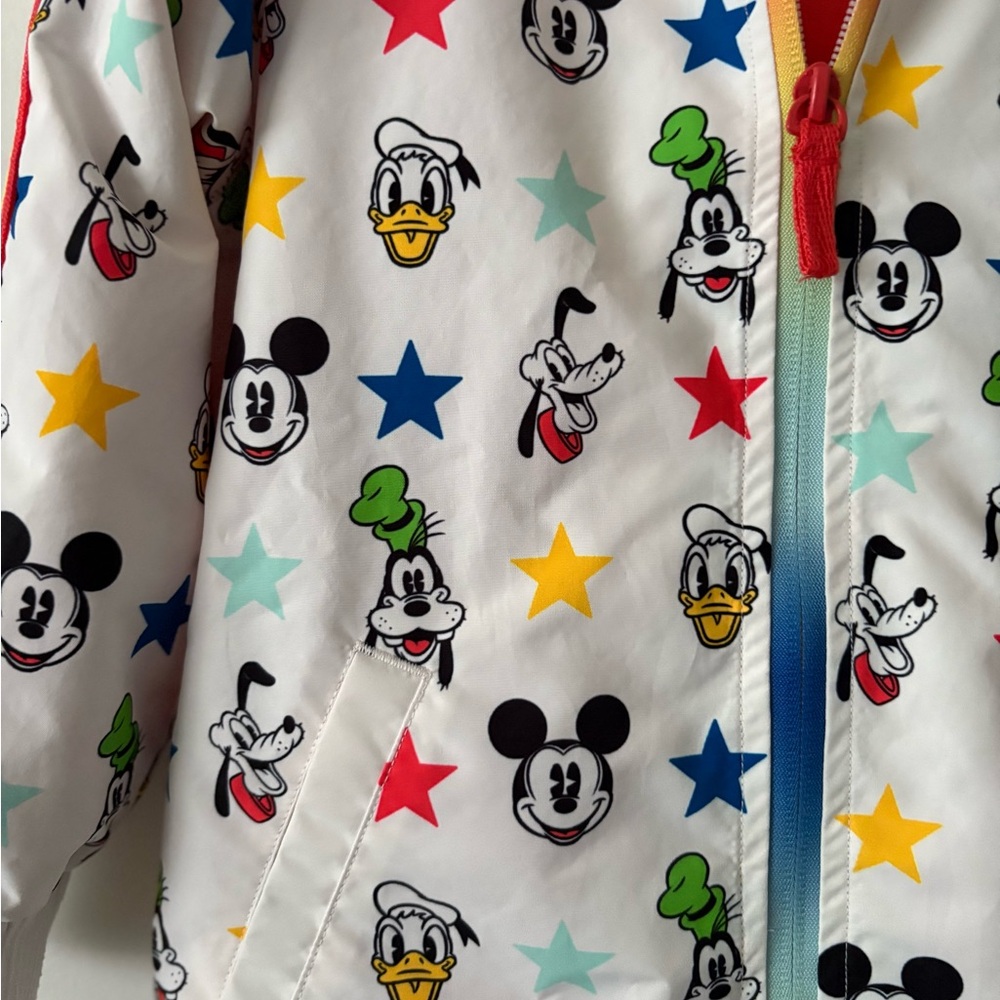 Disney Kids' White Hoodie with Rainbow Accents #0077 - Picture 2 of 5